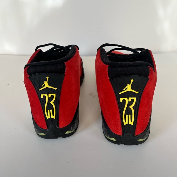 Retro AIR JORDAN 14 Ferrari Red w/ Yellow Trim Size 9 - Picture 7 of 15